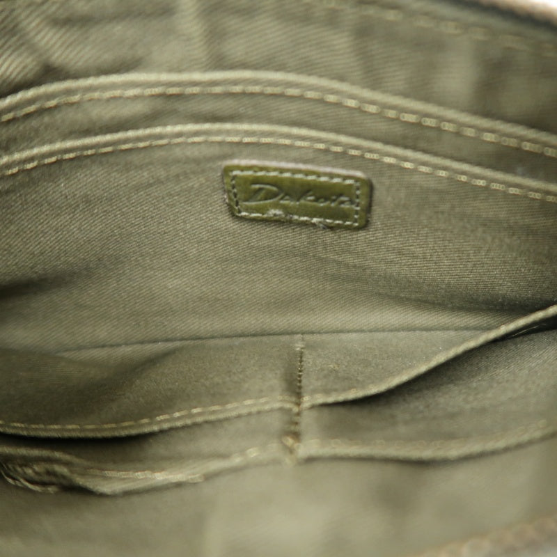 DAKOTA Leather Zip Around Long Wallet Green Gold Zipper Hardware