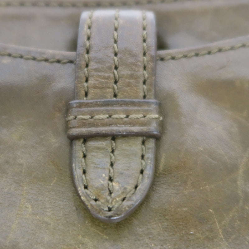 DAKOTA Leather Zip Around Long Wallet Green Gold Zipper Hardware