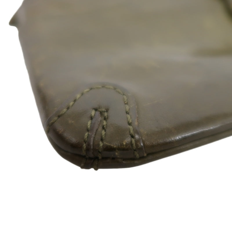 DAKOTA Leather Zip Around Long Wallet Green Gold Zipper Hardware