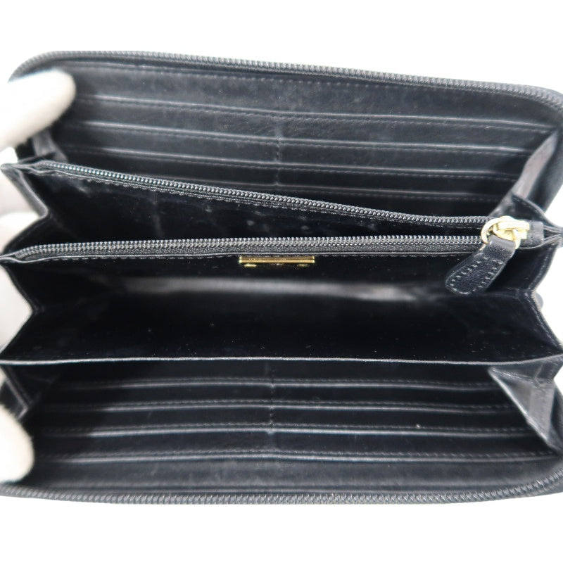 VIVIENNE WESTWOOD Long Wallet, Green & Black Check Leather, Saturn Logo