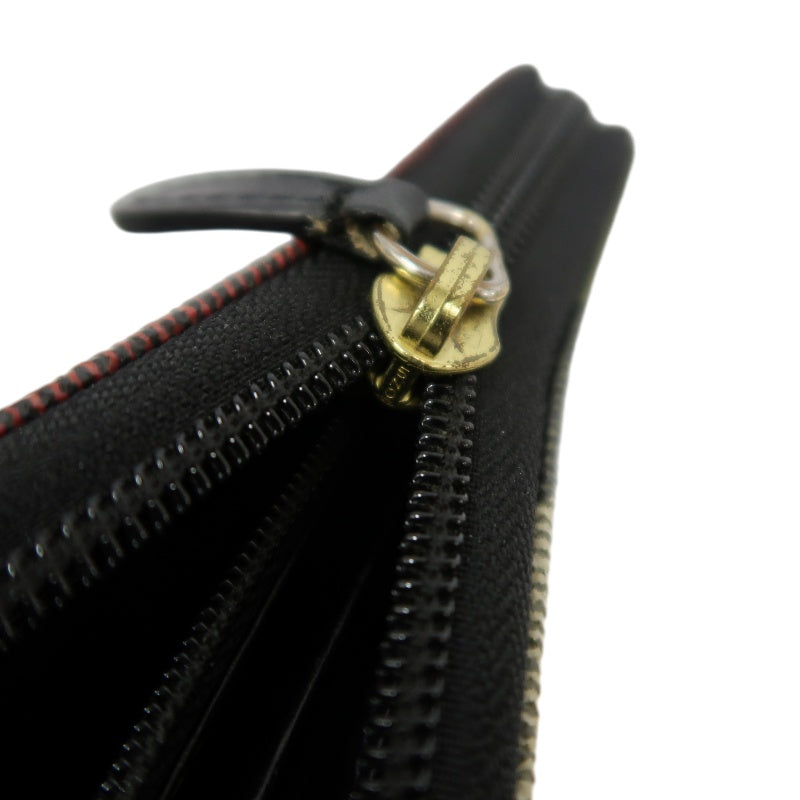 VIVIENNE WESTWOOD Long Wallet, Green & Black Check Leather, Saturn Logo