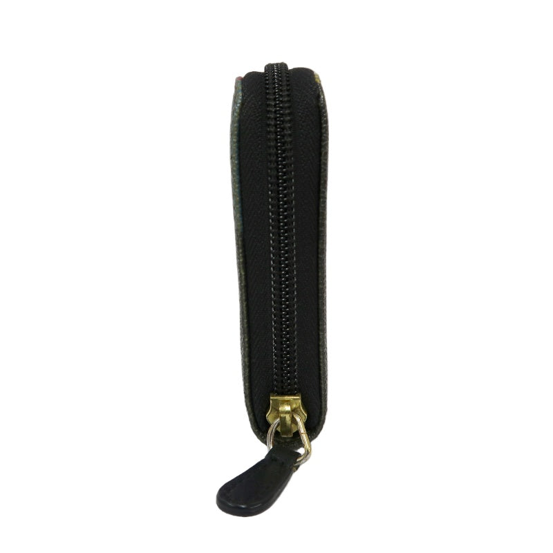 VIVIENNE WESTWOOD Long Wallet, Green & Black Check Leather, Saturn Logo