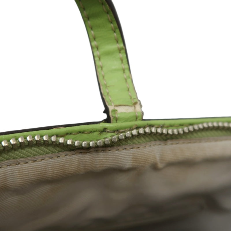 COACH Signature Canvas Tote Shoulder Bag Beige/Green