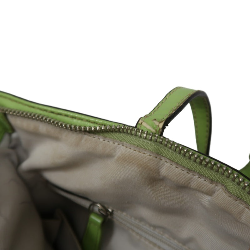 COACH Signature Canvas Tote Shoulder Bag Beige/Green