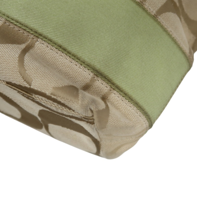 COACH Signature Canvas Tote Shoulder Bag Beige/Green