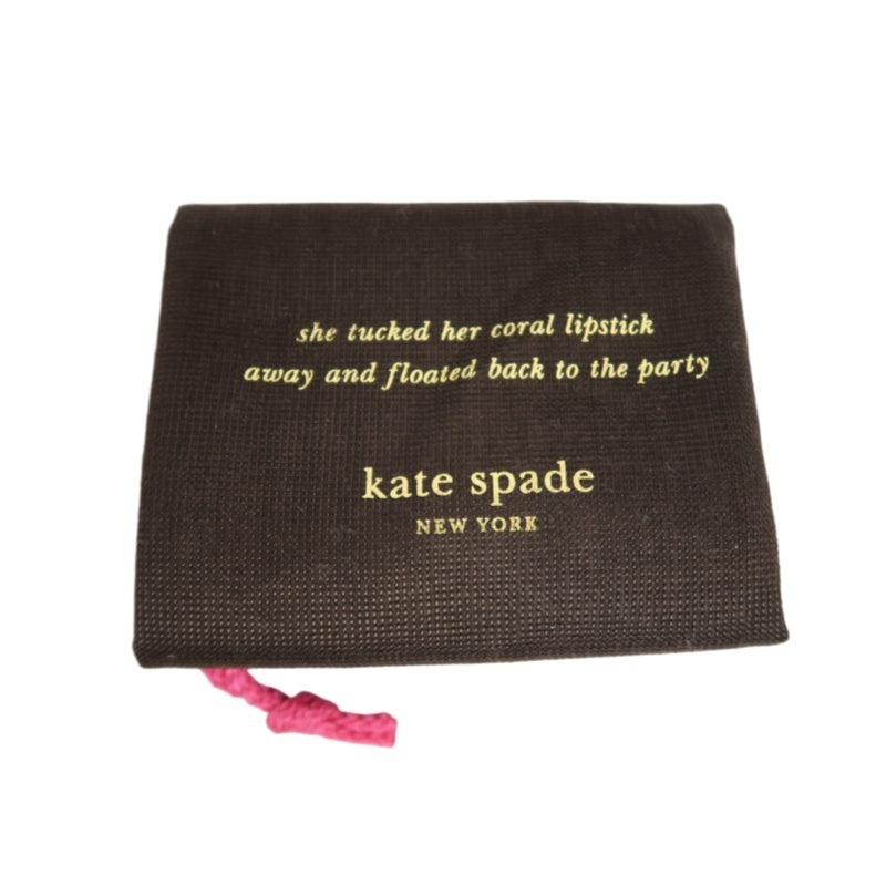 kate spade Nylon Bow Chain Shoulder Underarm Bag Gray With Dust Bag