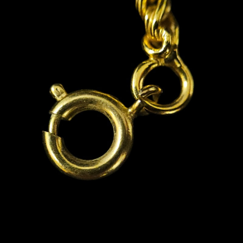 CELINE Vintage Circle Logo Medallion Pendant Necklace Gold Tone Hardware