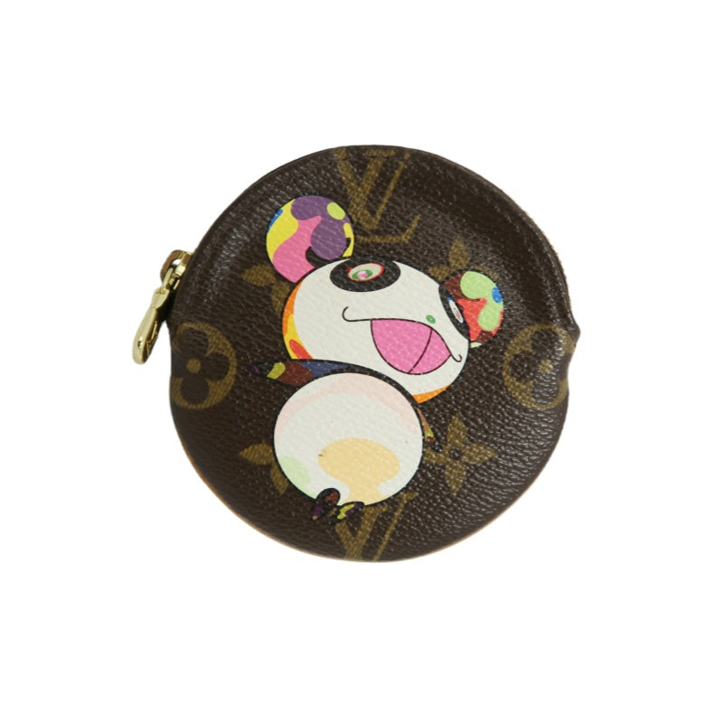LOUIS VUITTON x Takashi Murakami Monogram Panda Porte Monnaie Rond Coin Purse PVC Leather Brown Multicolor Gold Zipper Hardware