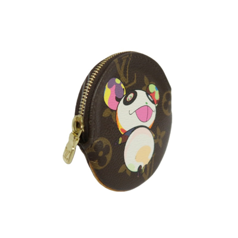 LOUIS VUITTON x Takashi Murakami Monogram Panda Porte Monnaie Rond Coin Purse PVC Leather Brown Multicolor Gold Zipper Hardware