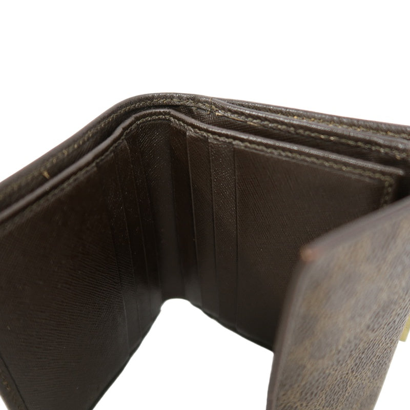 CELINE Macadam Tri-fold Kiss-Lock Wallet, Brown PVC
