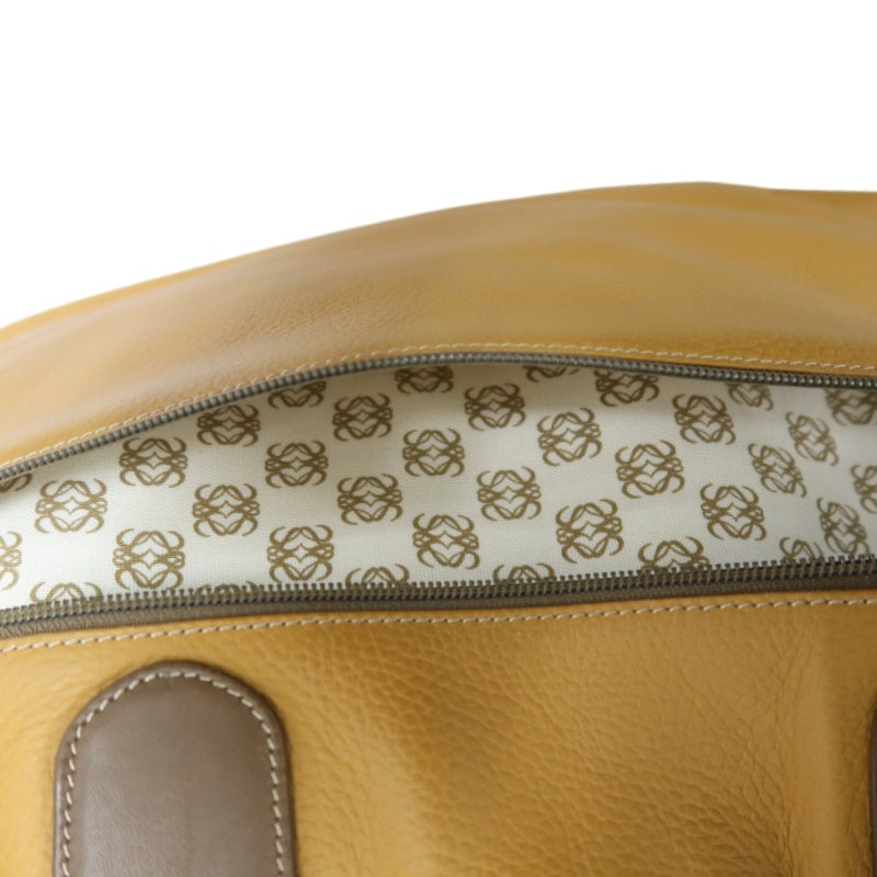LOEWE Anagram Boston Bag Leather Tan Brown With Lock, Dust Bag, Shoulder Strap And 2 Keys
