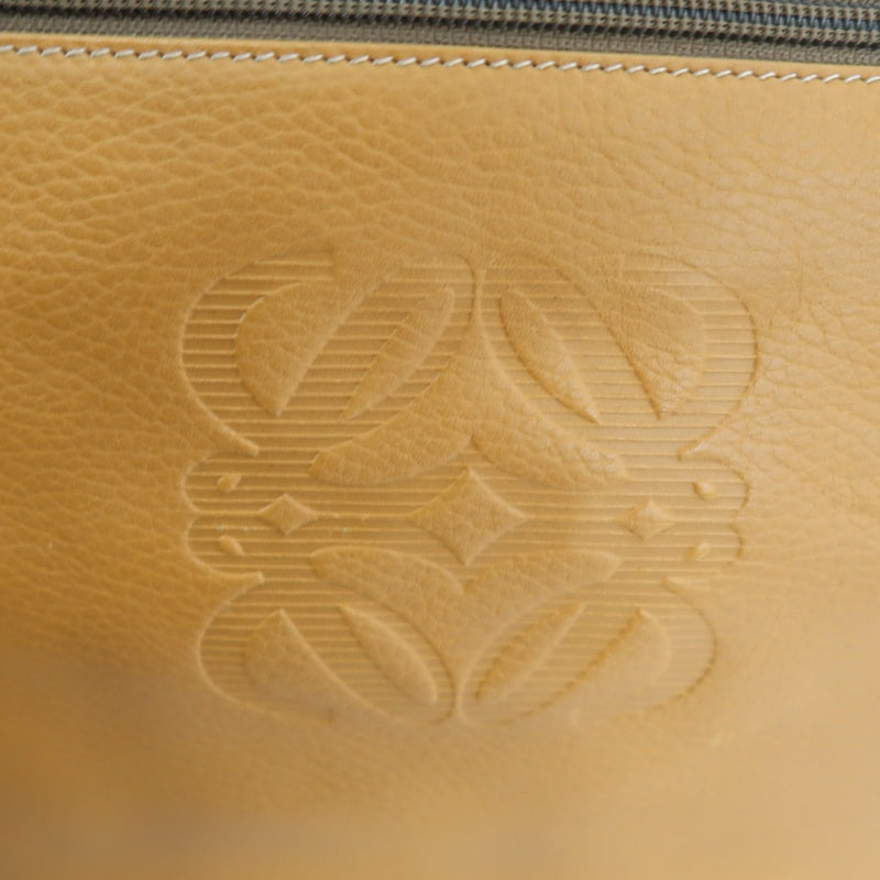 LOEWE Anagram Boston Bag Leather Tan Brown With Lock, Dust Bag, Shoulder Strap And 2 Keys