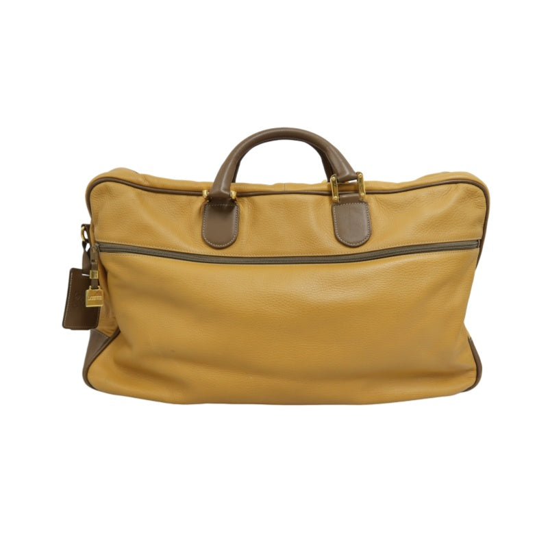 LOEWE Anagram Boston Bag Leather Tan Brown With Lock, Dust Bag, Shoulder Strap And 2 Keys