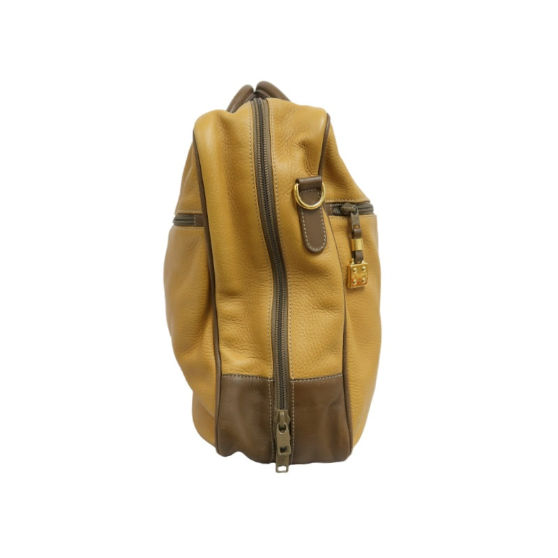 LOEWE Anagram Boston Bag Leather Tan Brown With Lock, Dust Bag, Shoulder Strap And 2 Keys