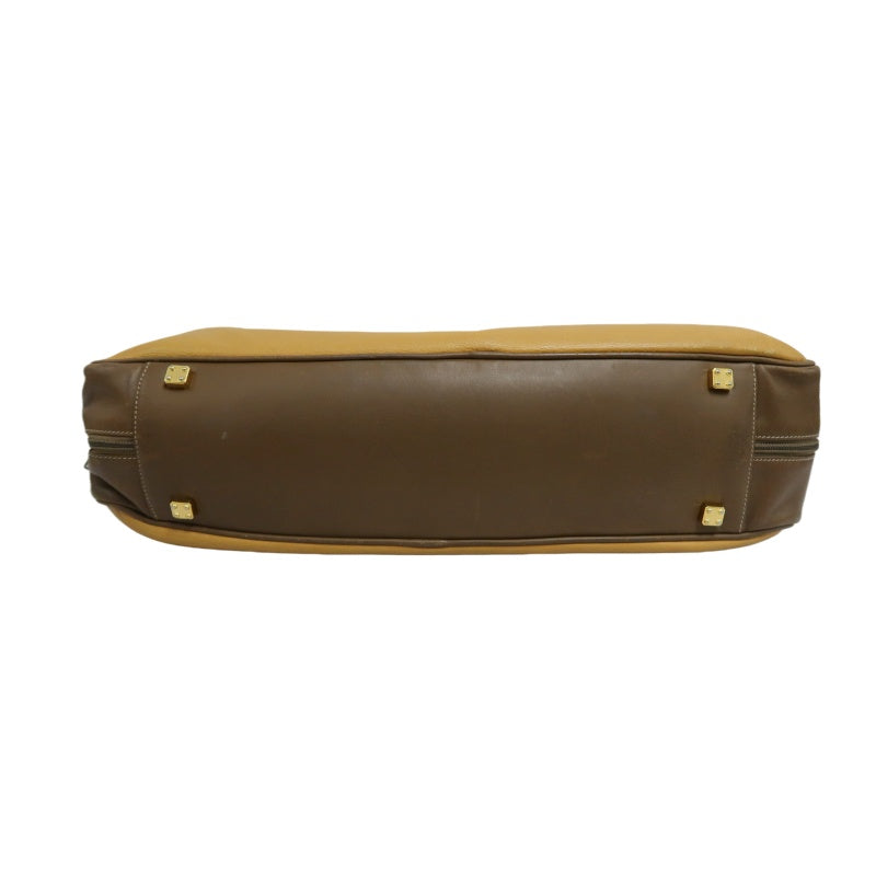 LOEWE Anagram Boston Bag Leather Tan Brown With Lock, Dust Bag, Shoulder Strap And 2 Keys
