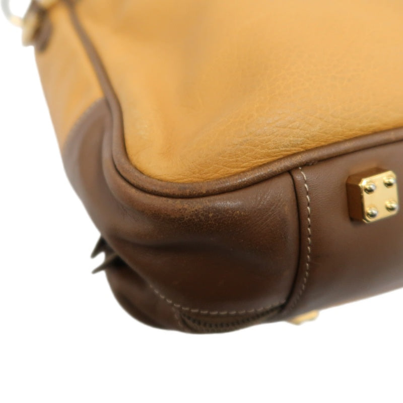 LOEWE Anagram Boston Bag Leather Tan Brown With Lock, Dust Bag, Shoulder Strap And 2 Keys