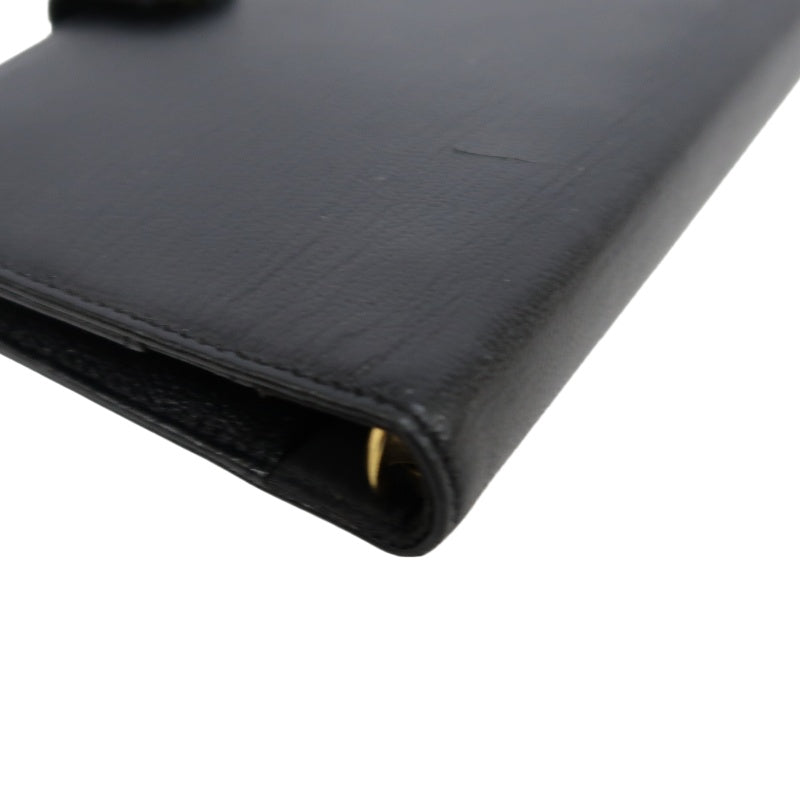 CHANEL Coco Mark Notebook Cover, Caviar Skin, Black, Gold Hardware
