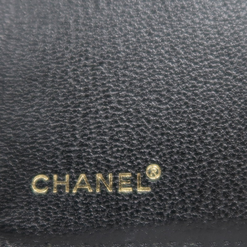 CHANEL Coco Mark Notebook Cover, Caviar Skin, Black, Gold Hardware