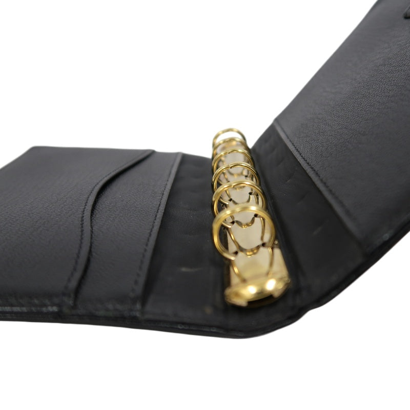 CHANEL Coco Mark Notebook Cover, Caviar Skin, Black, Gold Hardware