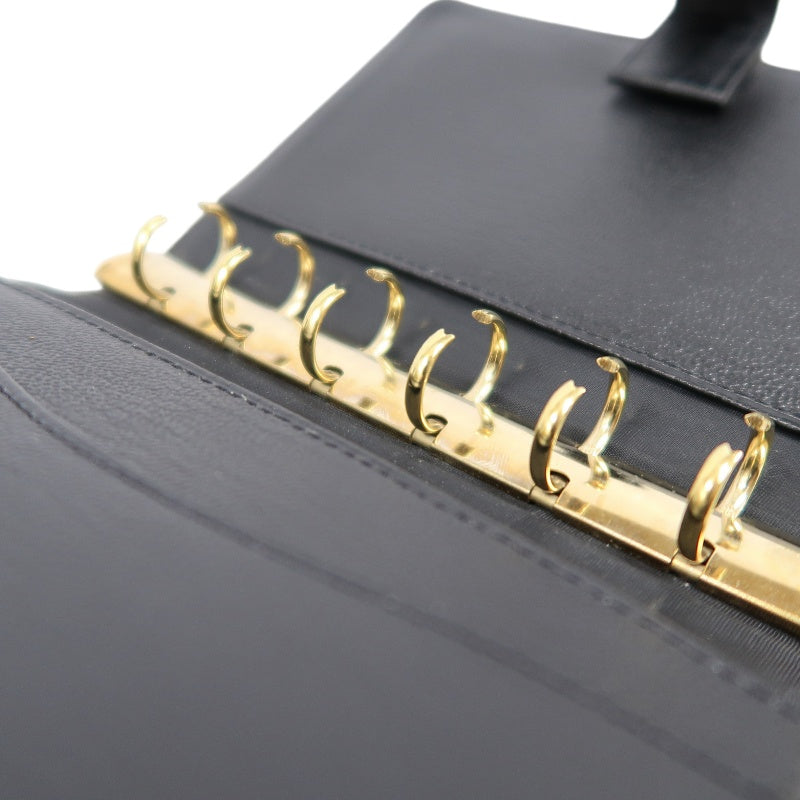 CHANEL Coco Mark Notebook Cover, Caviar Skin, Black, Gold Hardware