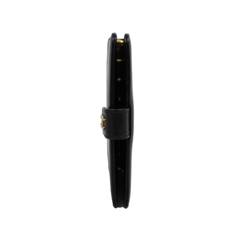 CHANEL Coco Mark Notebook Cover, Caviar Skin, Black, Gold Hardware