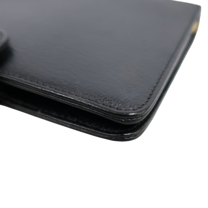 CHANEL Coco Mark Notebook Cover, Caviar Skin, Black, Gold Hardware