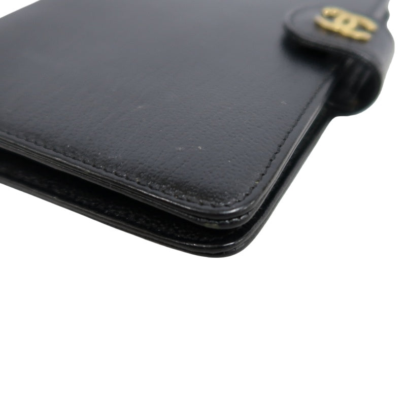 CHANEL Coco Mark Notebook Cover, Caviar Skin, Black, Gold Hardware