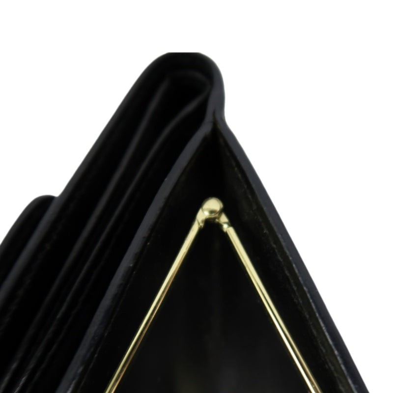 CELINE Macadam Clasp Bifold Wallet PVC Leather Dark Brown Gold Hardware