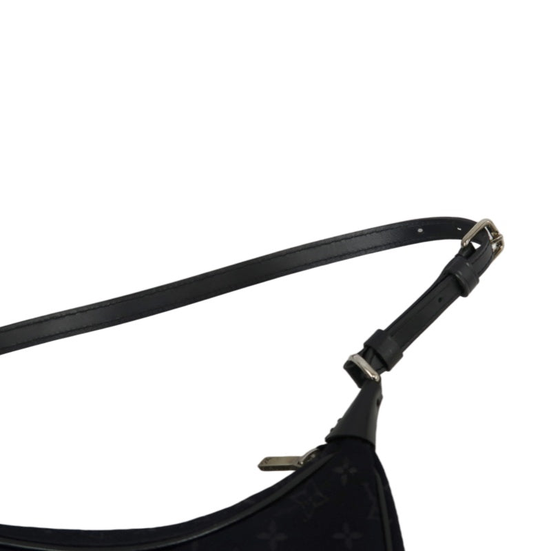 LOUIS VUITTON Monogram Mini Lin Little Boulogne Handbag Canvas Black
