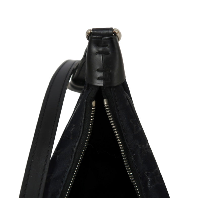 LOUIS VUITTON Monogram Mini Lin Little Boulogne Handbag Canvas Black