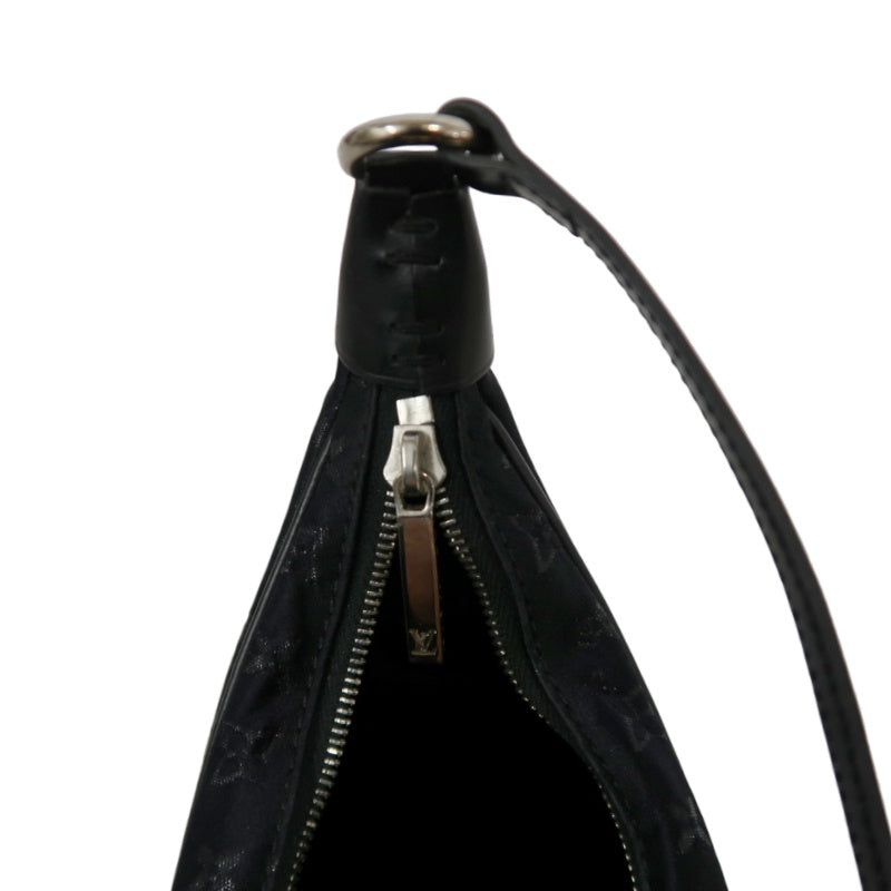 LOUIS VUITTON Monogram Mini Lin Little Boulogne Handbag Canvas Black