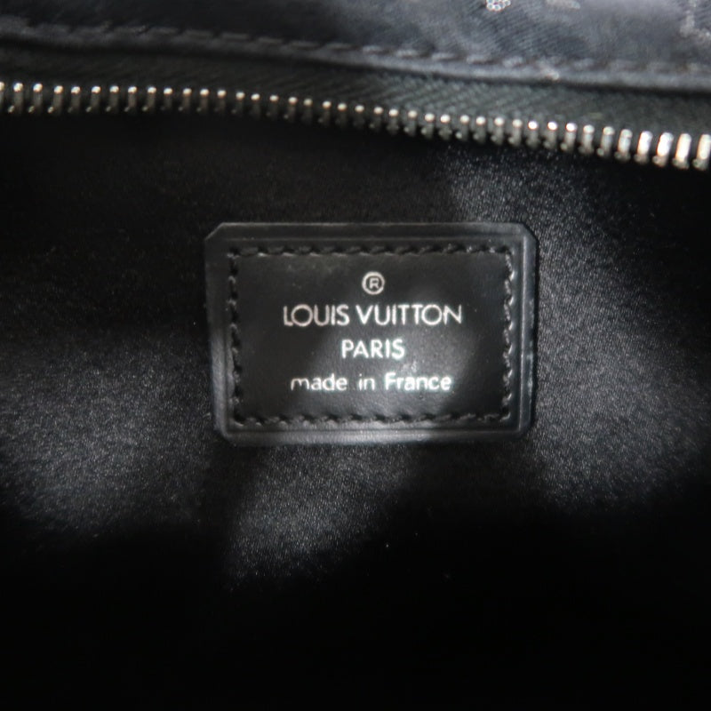 LOUIS VUITTON Monogram Mini Lin Little Boulogne Handbag Canvas Black