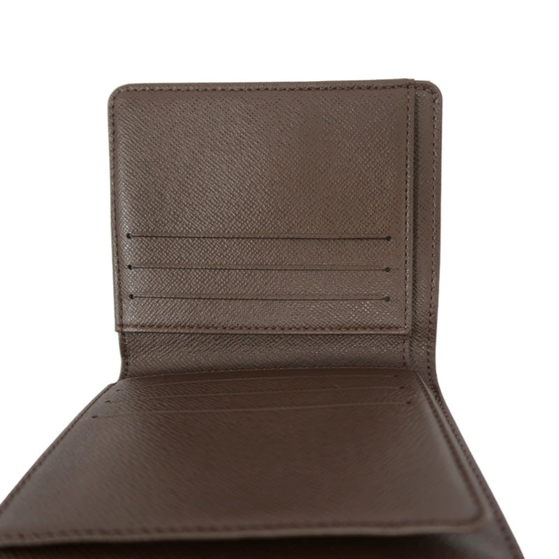 LOUIS VUITTON Mini Monogram Portefeuille Elise Wallet Canvas Brown Gold Snap Hardware