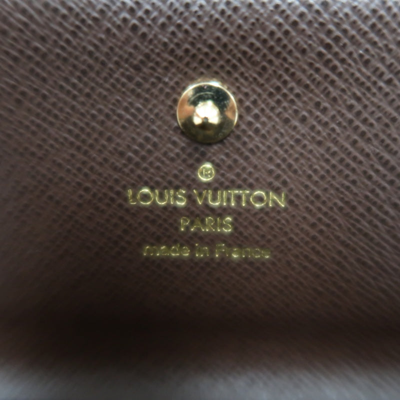 LOUIS VUITTON Mini Monogram Portefeuille Elise Wallet Canvas Brown Gold Snap Hardware