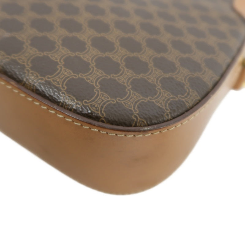 CELINE Macadam Brown PVC Monogram Crossbody Bag
