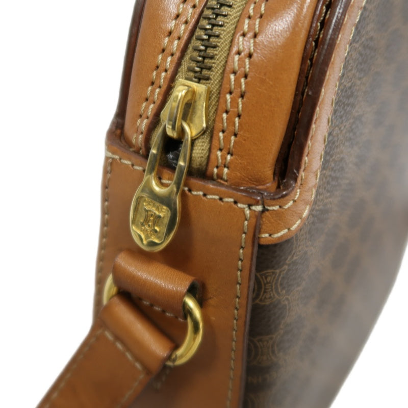CELINE Macadam Brown PVC Monogram Crossbody Bag