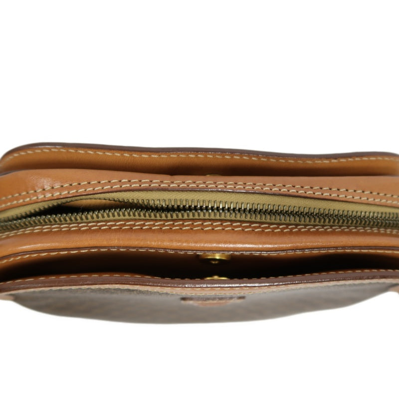 CELINE Macadam Brown PVC Monogram Crossbody Bag