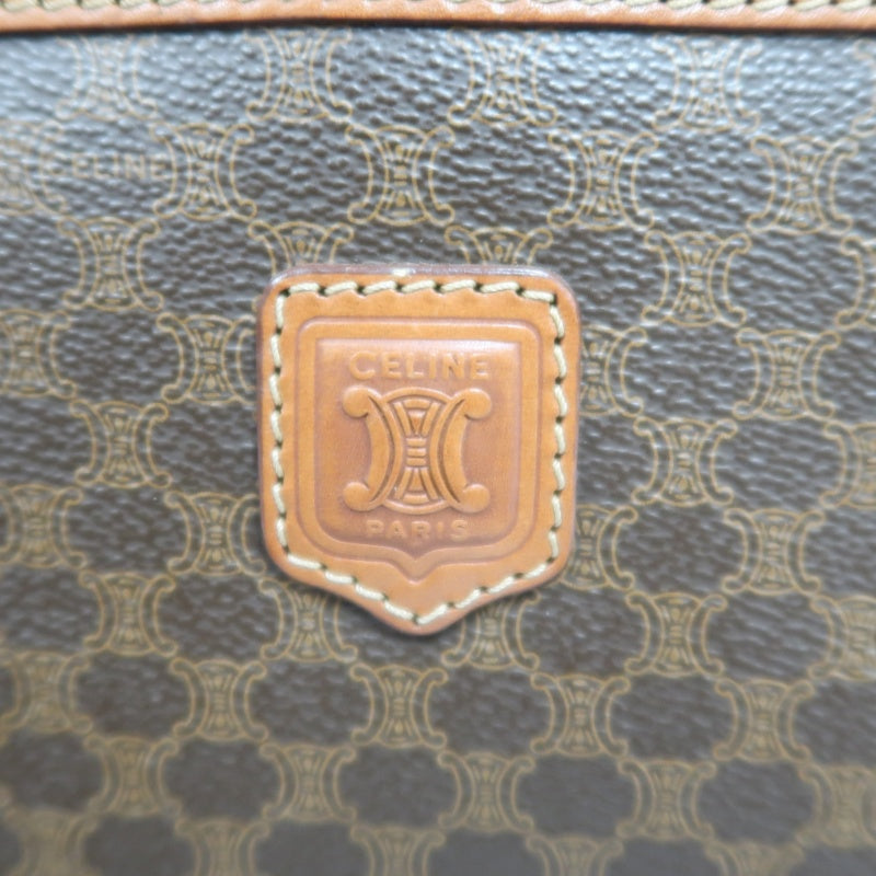 CELINE Macadam Brown PVC Monogram Crossbody Bag