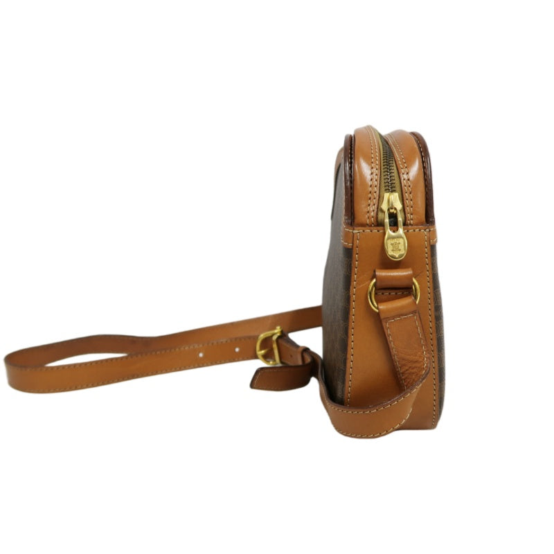 CELINE Macadam Brown PVC Monogram Crossbody Bag