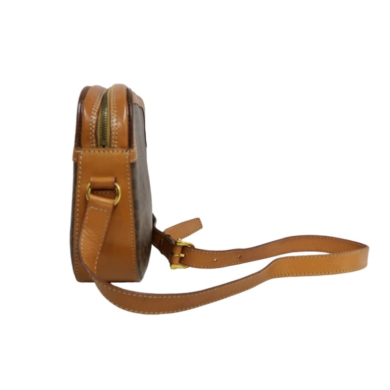 CELINE Macadam Brown PVC Monogram Crossbody Bag
