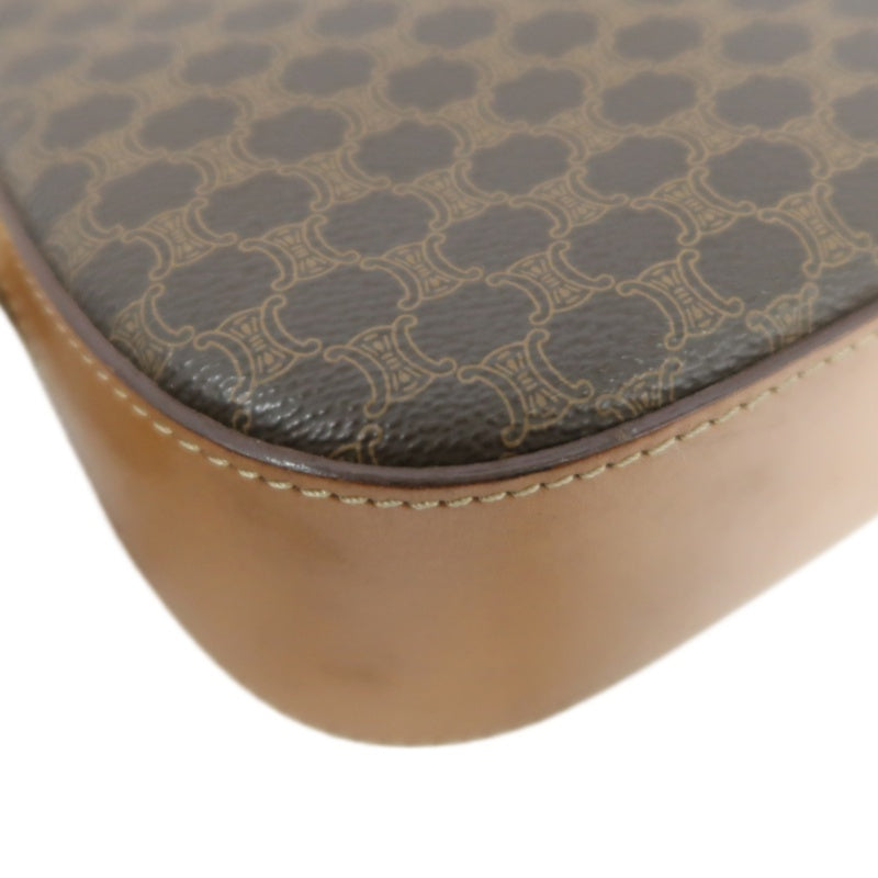 CELINE Macadam Brown PVC Monogram Crossbody Bag