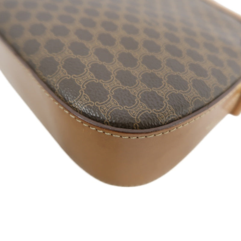 CELINE Macadam Brown PVC Monogram Crossbody Bag