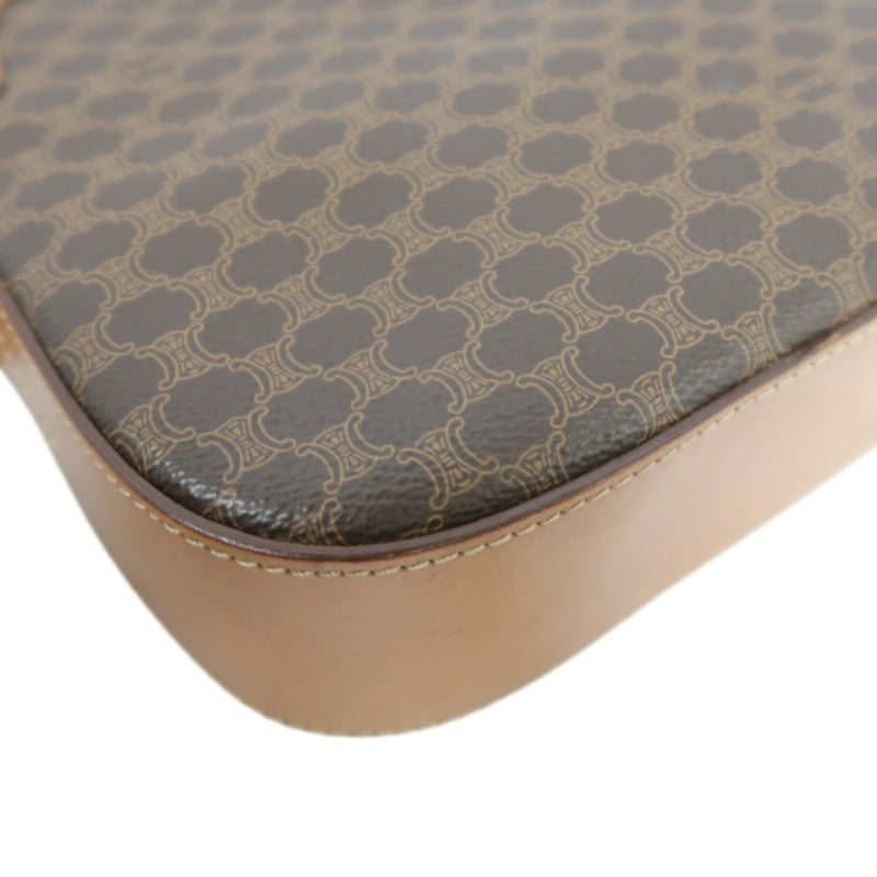 CELINE Macadam Brown PVC Monogram Crossbody Bag