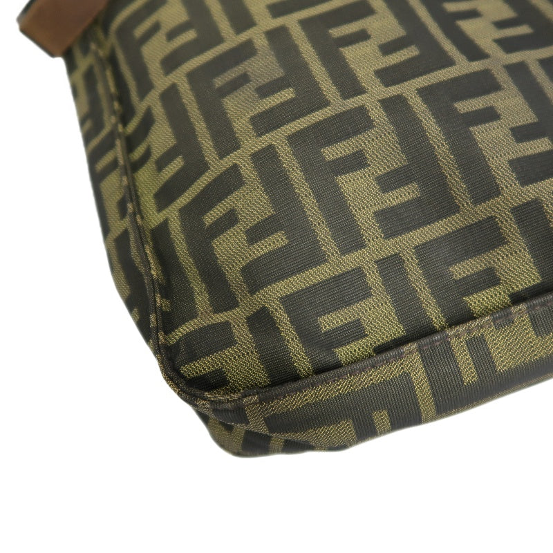 FENDI Zucca Canvas Crossbody Bag Brown