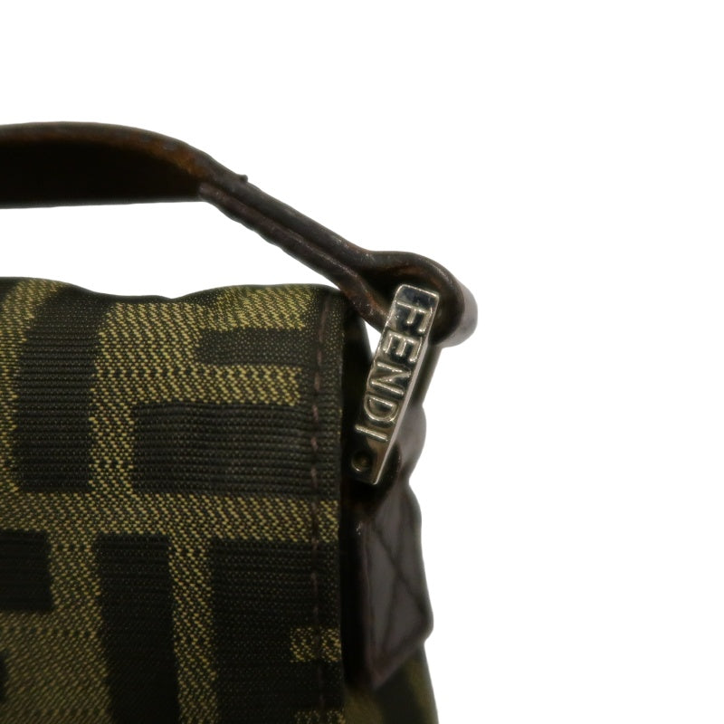 FENDI Zucca Canvas Crossbody Bag Brown
