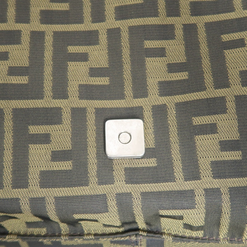 FENDI Zucca Canvas Crossbody Bag Brown