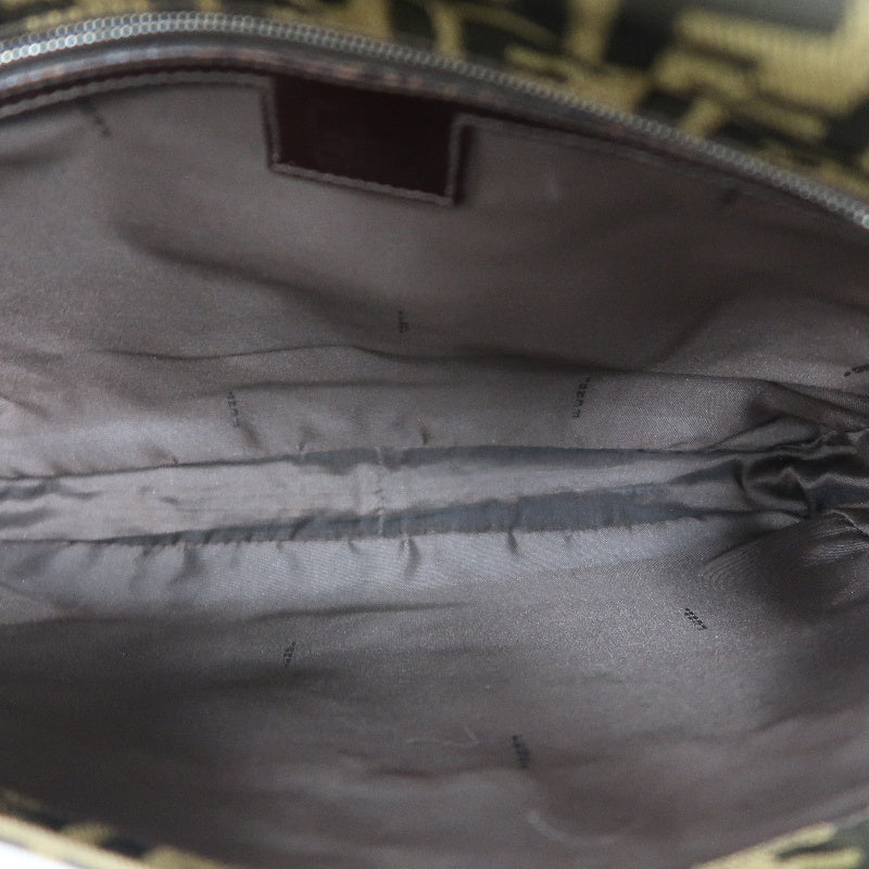 FENDI Zucca Canvas Crossbody Bag Brown