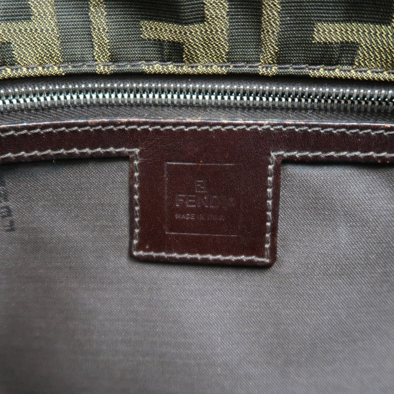 FENDI Zucca Canvas Crossbody Bag Brown