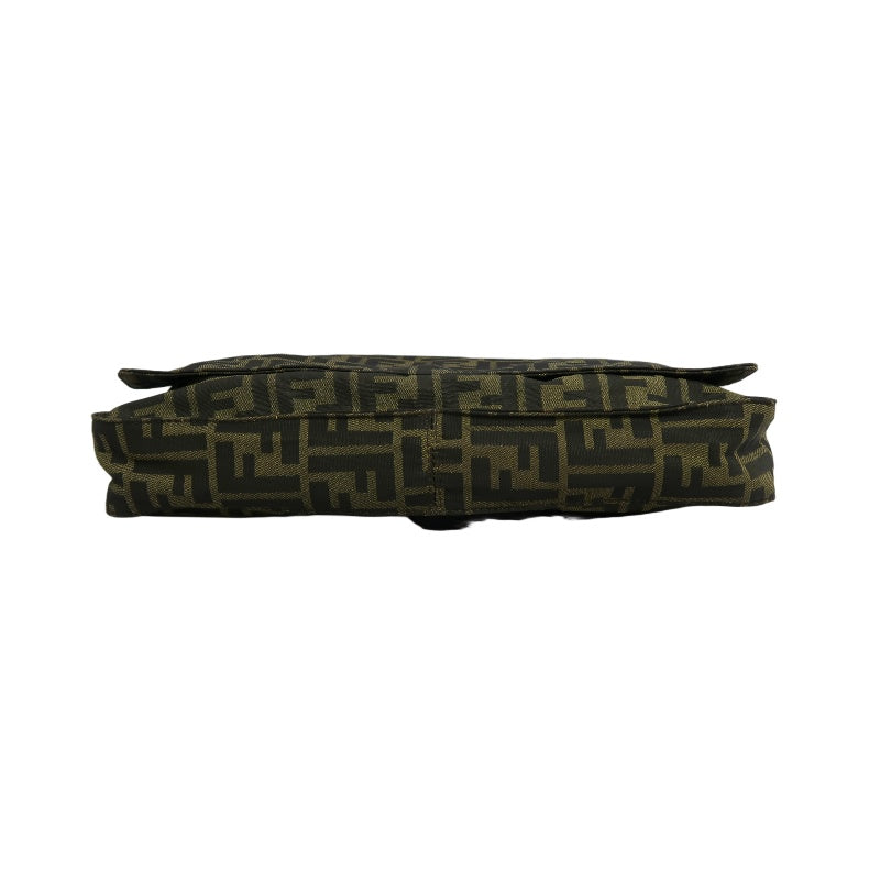 FENDI Zucca Canvas Crossbody Bag Brown