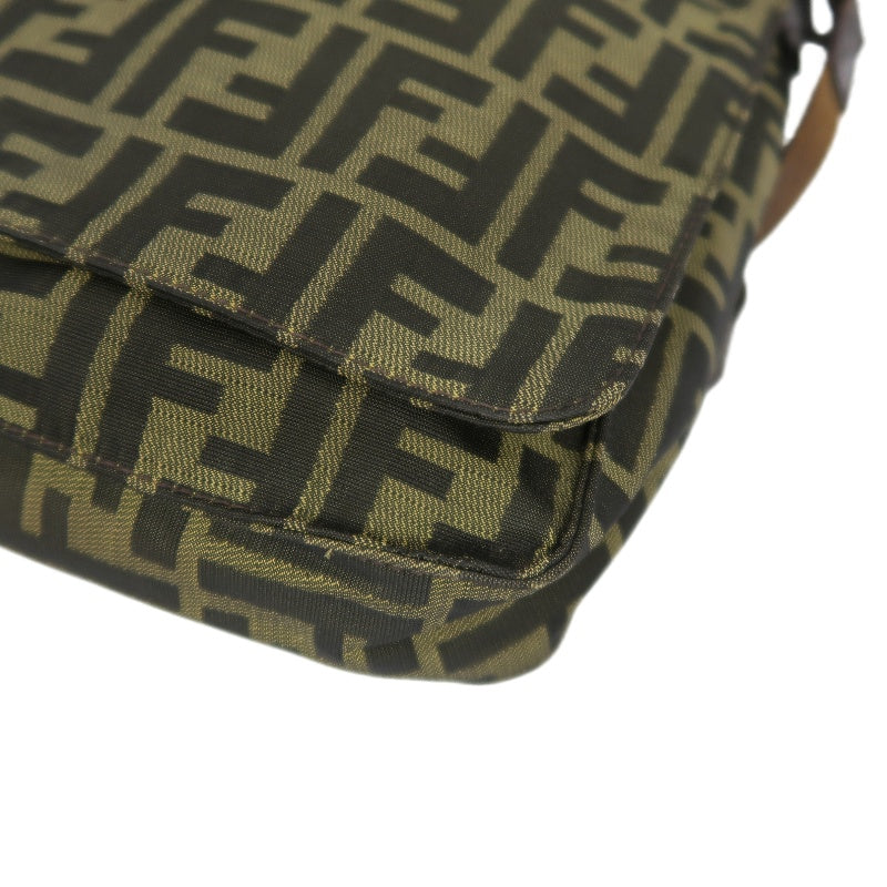 FENDI Zucca Canvas Crossbody Bag Brown